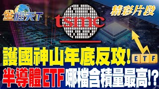 護國神山年底反攻！ 半導體ETF哪檔quot含積量quot最高！？ 金臨天下 20231117 tvbsmoney [upl. by Ulick]