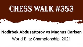 Nodirbek Abdusattorov vs Magnus Carlsen • World Blitz Championship 2021 [upl. by Chara774]