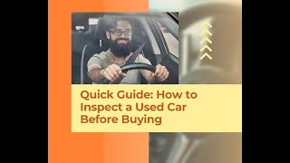 Quick Guide How to Inspect a Used Car Before Buying [upl. by Naerad369]