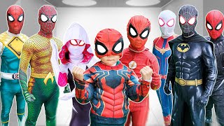 What If ALL COLOR SPIDERMAN In 1 House Rescue KID SPIDER MAN With SUPERHERO Power Funny Action [upl. by Neeneg51]