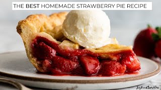 Homemade Fresh Strawberry Pie Recipe [upl. by Isidore707]