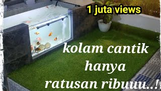 Biaya Pembuatan Kolam Minimalis Murah  Kolam Ikan Kaca  Kolam Koi Minimalis [upl. by Stieglitz]