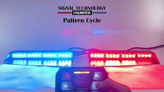 Signal Technology Unlimited Dual Color Interior Visor Lightbar Flash Pattern Demo [upl. by Toland711]