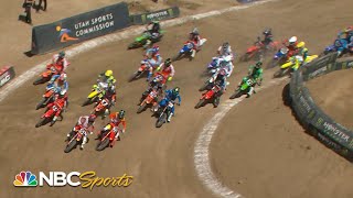 Supercross Round 16 in Denver  EXTENDED HIGHLIGHTS  43022  Motorsports on NBC [upl. by Aerdnaeel]