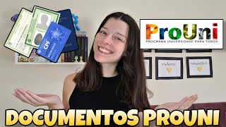 DOCUMENTOS PROUNI l Documentação para matrícula no Prouni [upl. by Anul556]