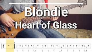 Blondie  Heart of Glass Bass Cover Tabs [upl. by Fulmis]