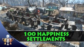 Fallout 4  How to Get 100 Happiness in a Large Settlement  Benevolent Leader Trophy Fallout4 [upl. by Chandless713]