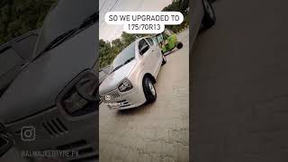 Suzuki Alto Upgraded to Up Size 17570R13 tyreshop cartyres rims alone retyre [upl. by Georgie]