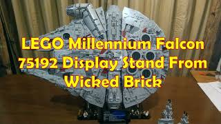 LEGO Millennium Falcon 75192 Display Stand from Wicked Brick [upl. by Yreffeg]