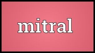 Mitral Meaning [upl. by Ayouqat]