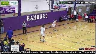 Boys High School Basketball Jamestown vs Canisius [upl. by Ramilahs]