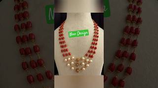 Classy look Designer Premium pearls and coral necklace wholesaleprice✅✅new today pearl fashion [upl. by Jyoti]