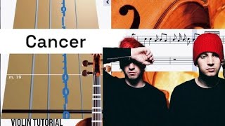 twenty one pilots  cancer violin tutorial [upl. by Nnylyoj]