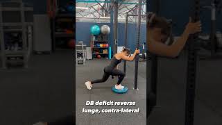 DB deficit reverse lunge contralateral [upl. by Yirinec434]