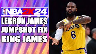 Lebron James Jumpshot Fix NBA2k24 [upl. by Yslek]