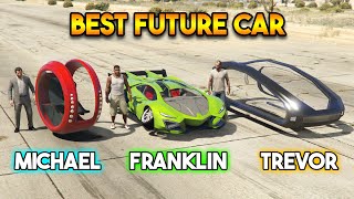 GTA 5 MAIN CHARACTERS FUTURISTIC CARS FRANKLIN VS MICHAEL VS TREVOR [upl. by Vasos]