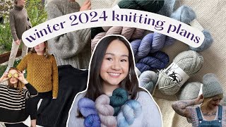 winter 2024 knitting plans  14 patterns Im loving and my project plans with yarn [upl. by Netsirhk479]