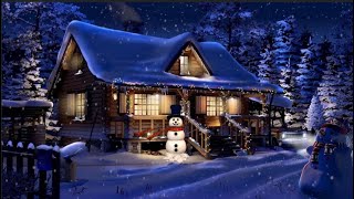 🎄☃️Christmas House Ambience Winter Ambience Snow Sounds Wind Sounds Snow Sounds Wind Chimes [upl. by Martineau]