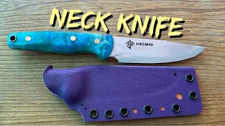 How to make a neck knife with epoxy handle and kydex sheath  Pisau hulu epoxy sarung kydex [upl. by Affra723]