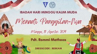 LIVE IBADAH HARI MINGGU  11 AGUSTUS 2024 PUKUL 1900 WIB  ETNIK NUSANTARA KAUM MUDA [upl. by Hnahc]