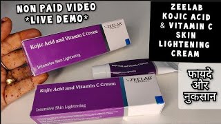 Zeelab Kojic Acid Vitamin C Cream  Kojic acid and vitamin c cream  Honest Review sale review [upl. by Nannette132]