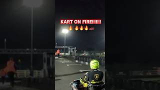 Kart catches fire on track automobile rentalkart kartingdrive gokarting daytona onfire [upl. by Hoyt]