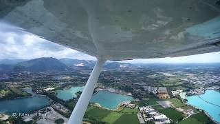 Aeroporto BresciaMontichiari Take Off Cockpit Cessna 172TDI Skyhawk [upl. by Don]