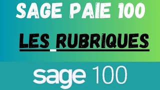 sage paie  les rubriques [upl. by Alyhs64]