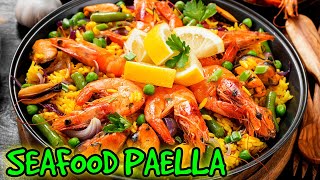 Authentic SEAFOOD PAELLA Recipe 🥘🥘 Most delicious Seafood paella  Easy Spanish Paella Recipe [upl. by Norine]