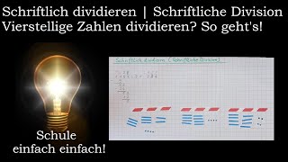 Schriftliche Division  mit Bild anschaulich einfach erklärt  schriftlich dividieren [upl. by Junko]