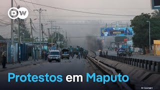 Anúncio da CNE Maputo regista protestos após divulgação dos resultados [upl. by Japeth]