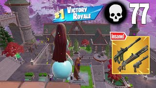 77 Elimination Solo Vs Squads Wins quotBuild  Zero Buildquot Fortnite Chapter 5 Season 4 Gameplay [upl. by Leahcimnhoj]