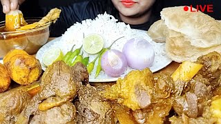 ASMR🤤🤤🤤 EATING NON VEG  CHICKEN MUTTON EGG CURRY CHALLENGE LIVE [upl. by Ariada]