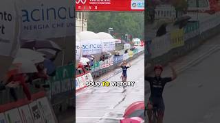 Rainy Triumph 🌧️ Cédrine Kerbaol Solo Win at Tre Valli Varesine shorts [upl. by Dweck]