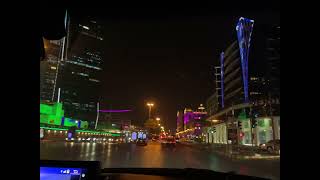 Riyadh Saudi Arabia Tahalia street  night [upl. by Nivrad]