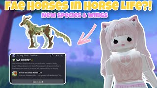 Fae Horses in Horse Life New Species and Wings [upl. by Ballman]