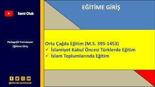 EG 9 EĞİTİME GİRİŞTARİHSEL TEMELLEROrtaçağ Türkler ve islam toplumları [upl. by Namielus]