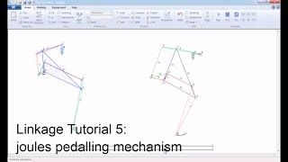 Linkage Tutorial 5 joules pedalling mechanism  mô phỏng cơ chế máy  vui ven toan [upl. by Ytok]