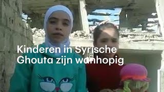 We willen in vrede leven wanhopige kinderen maken videos in belegerd Ghouta  RTL NIEUWS [upl. by Arivle]