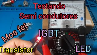 como testar semi condutores com multimetro analógico [upl. by Naicul]