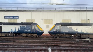 Scotrail Inter7City HST’s stabled Haymarket 43147 43176 43181 43036 43139 and 43169 28102024 [upl. by Areval]