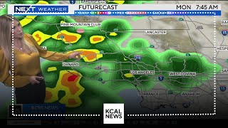 Hourly look at when rain is expected in SoCal [upl. by Maccarone]