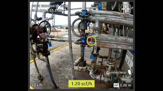 Small C4 Leak on Alkylation unit as seen by Distran Ultra pro X [upl. by Airet156]