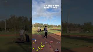 53 years old vs 340 foot baseball field slowpitchsoftball seniorsoftball softball homerun [upl. by Onilatac]