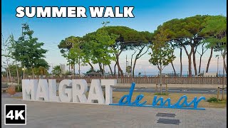 🇪🇸 Malgrat de Mar Santa Susanna Catalonia Spain 🌞 4K Walk [upl. by Scarface]