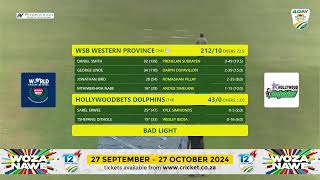 CSA 4Day Series  Division 1  Hollywoodbets Dolphins vs WSB Western Province  Day 1 [upl. by Lodge]