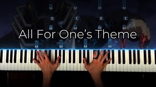 All For One’s Theme Piano Tutorial [upl. by Xella]