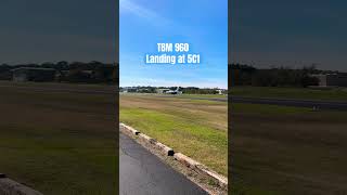 TBM 960 aviation automobile pilot airplane boerne sanantonio daher turbopropfs landing [upl. by Oinegue]