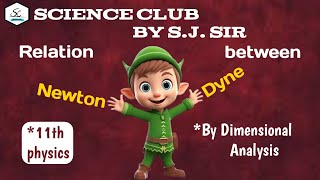 Relationship between dyne and newton by dimensional analysis  11th Physics [upl. by Harts]