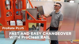 ProRate PLUS Feeder  Fast and Easy Changeover with ProClean Rail [upl. by Nivi]